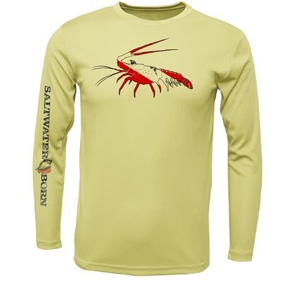 Saltwater Born Key West, FL Spiny Lobster Diver Long Sleeve UPF 50+ Dry-Fit Shirt