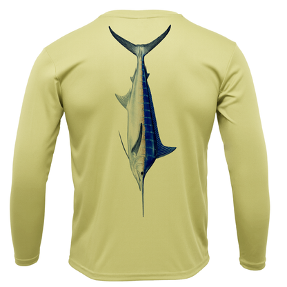 Saltwater Born Key West, FL Marlin Boy's Long Sleeve UPF 50+ Dry-Fit Shirt