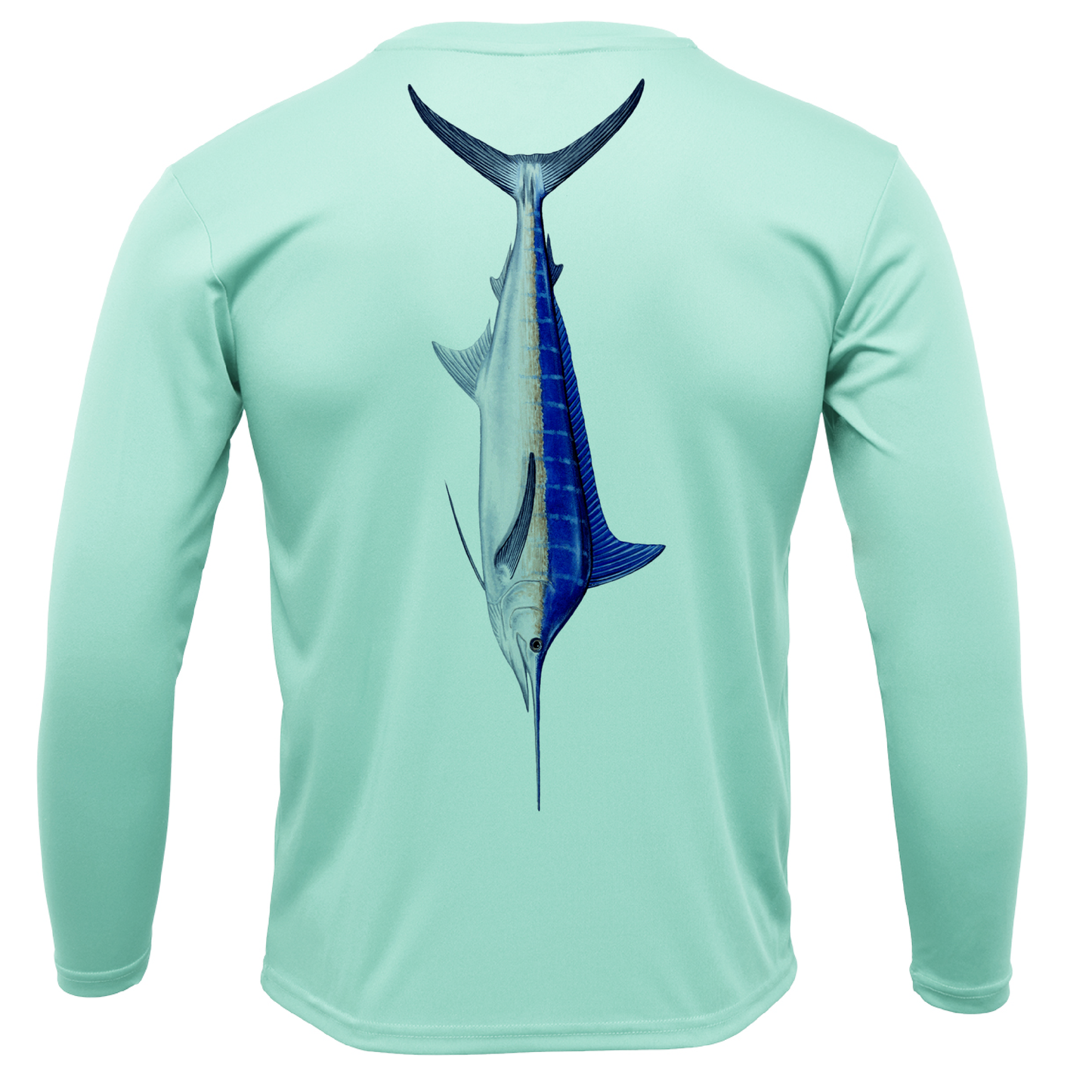 USA Blue Marlin Long Sleeve UPF 50+ Dry-Fit Shirt