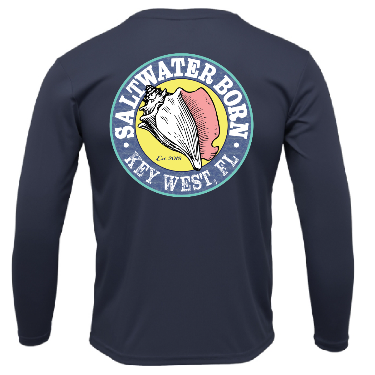 Saltwater Born Key West, FL Spiny Lobster Diver Long Sleeve UPF 50+ Dry-Fit Shirt