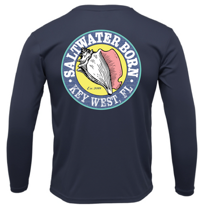 Saltwater Born Key West, FL Spiny Lobster Diver Long Sleeve UPF 50+ Dry-Fit Shirt