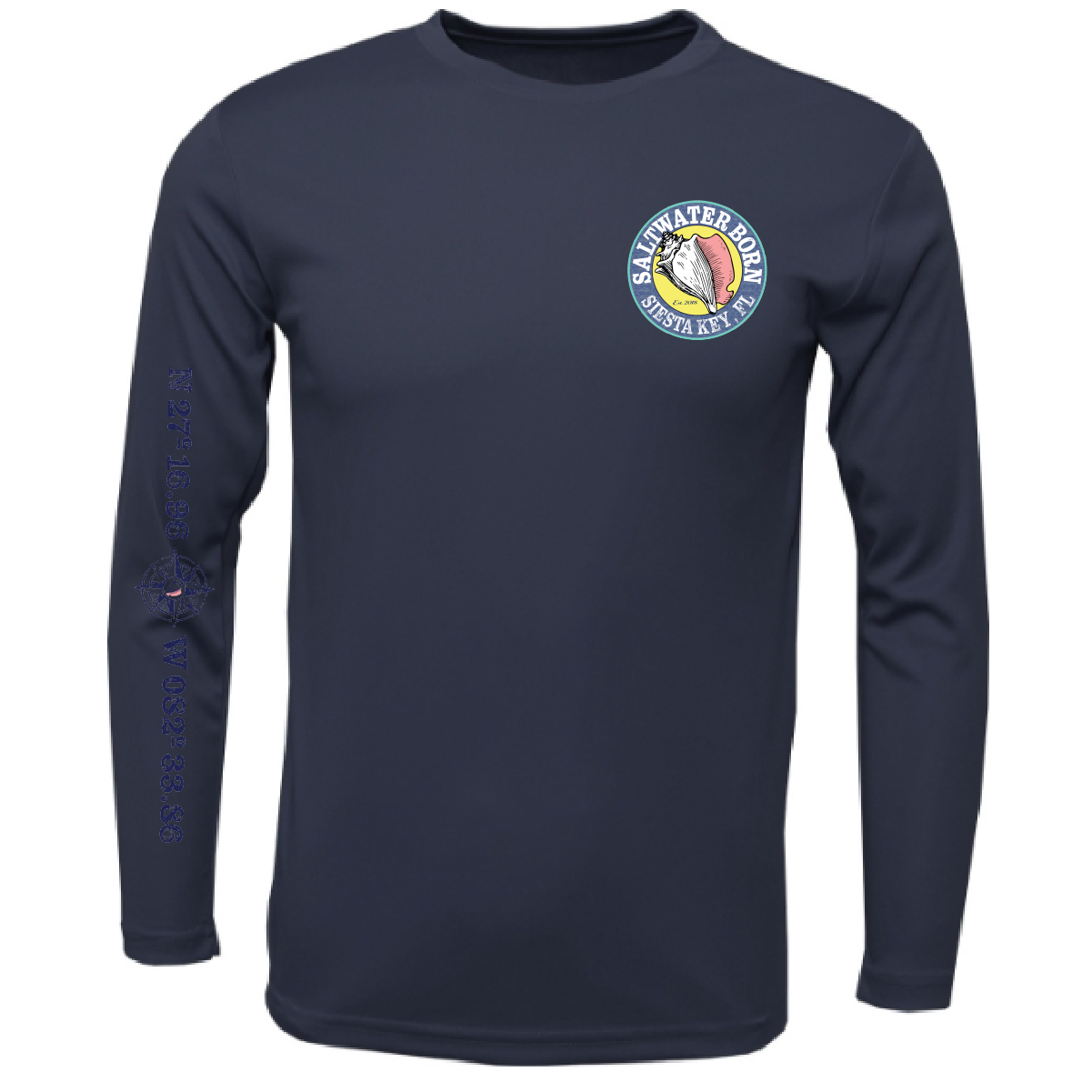 Siesta Key, FL Marlin Long Sleeve UPF 50+ Dry-Fit Shirt