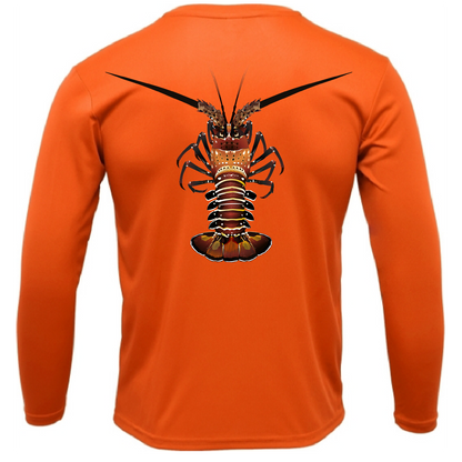 Saltwater Born Key West, FL Realistic Lobster Long Sleeve UPF 50+ Dry-Fit Shirt