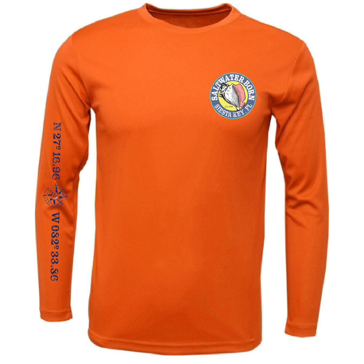 Siesta Key, FL Marlin Long Sleeve UPF 50+ Dry-Fit Shirt