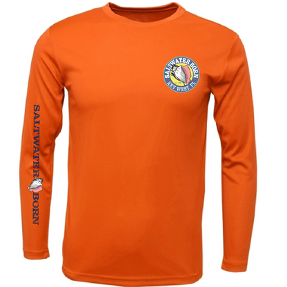 Saltwater Born Key West, FL Turtle Long Sleeve UPF 50+ Dry-Fit Shirt
