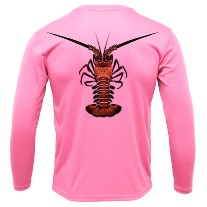 Saltwater Born Key West, FL Realistic Lobster Long Sleeve UPF 50+ Dry-Fit Shirt