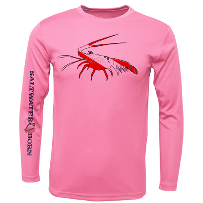 Saltwater Born Key West, FL Spiny Lobster Diver Long Sleeve UPF 50+ Dry-Fit Shirt