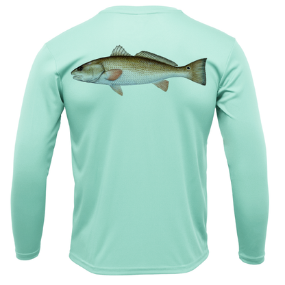 Tampa, FL Redfish Long Sleeve UPF 50+ Dry-Fit Shirt