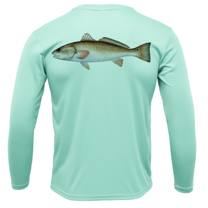 Siesta Key, FL Redfish Long Sleeve UPF 50+ Dry-Fit Shirt