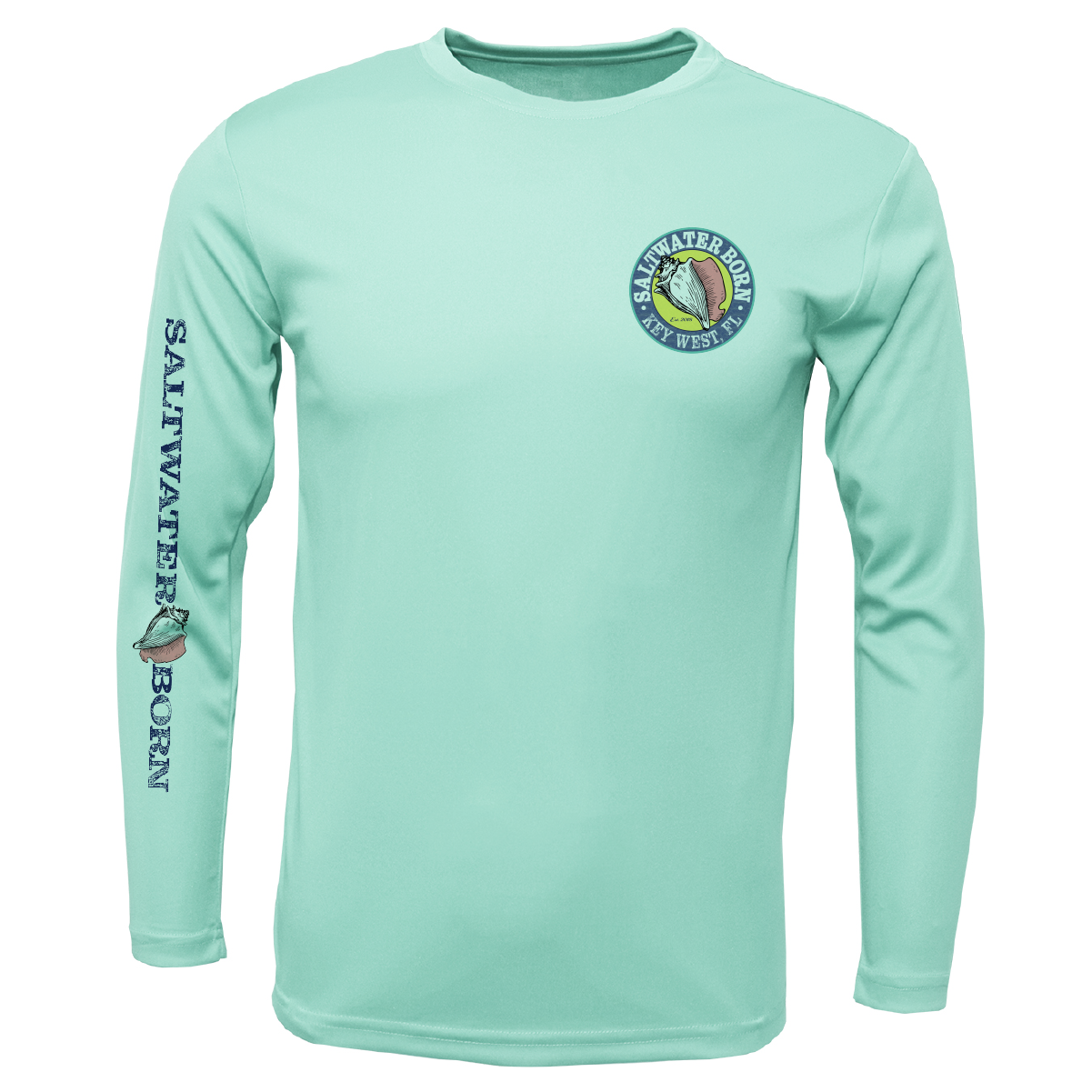 Saltwater Born Key West, FL Permit Long Sleeve UPF 50+ Dry-Fit Shirt