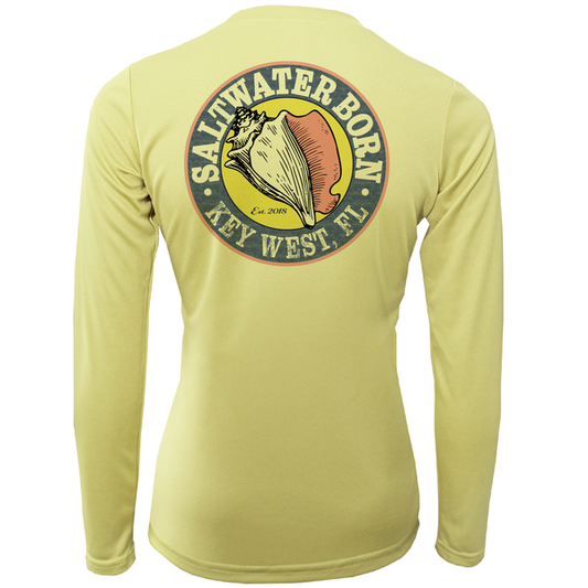 Saltwater Born Key West, FL Baby Turtles Long Sleeve UPF 50+ Dry-Fit Shirt