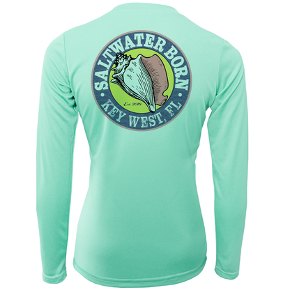 Saltwater Born Key West, FL Baby Turtles Girl's Long Sleeve UPF 50+ Dry-Fit Shirt