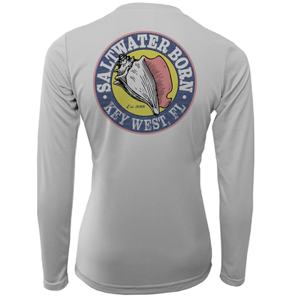 Saltwater Born Key West Florida Girl Long Sleeve UPF 50+ Dry-Fit Shirt