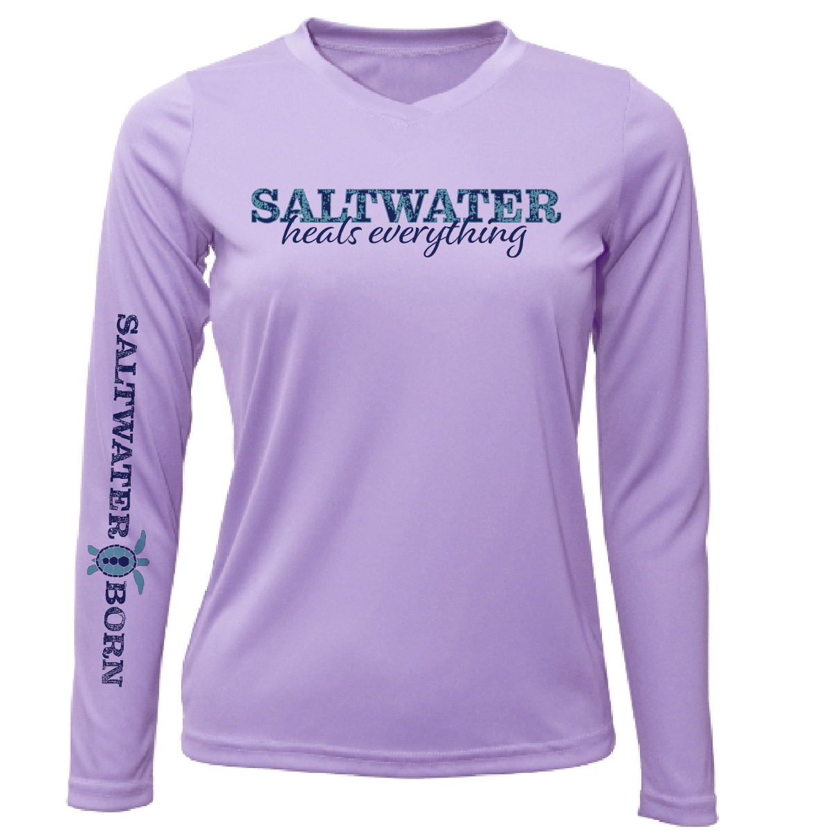 Saltwater Born Siesta Key "Saltwater Heals Everything" Long Sleeve UPF 50+ Dry-Fit Shirt