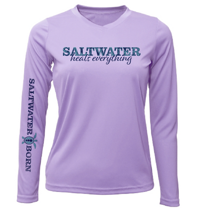 Saltwater Born Siesta Key "Saltwater Heals Everything" Long Sleeve UPF 50+ Dry-Fit Shirt