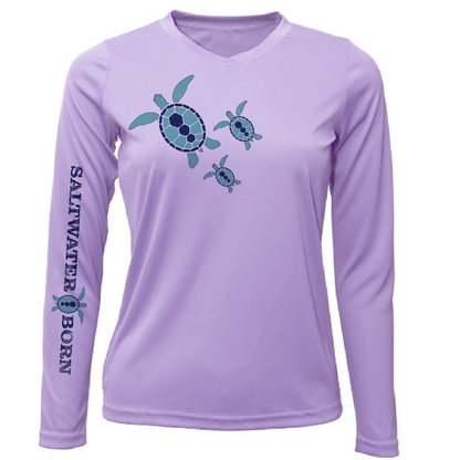 Saltwater Born Key West, FL Baby Turtles Long Sleeve UPF 50+ Dry-Fit Shirt