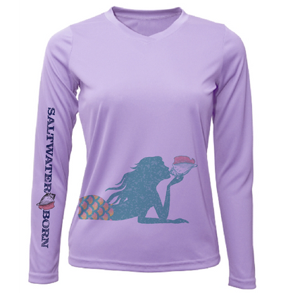Saltwater Born Mermaid Wrap Long Sleeve UPF 50+ Dry-Fit Shirt