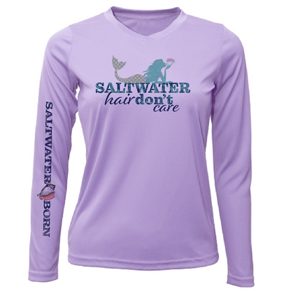 Saltwater Born Key West, FL "Saltwater Hair...Don't Care" Long Sleeve UPF 50+ Dry-Fit Shirt