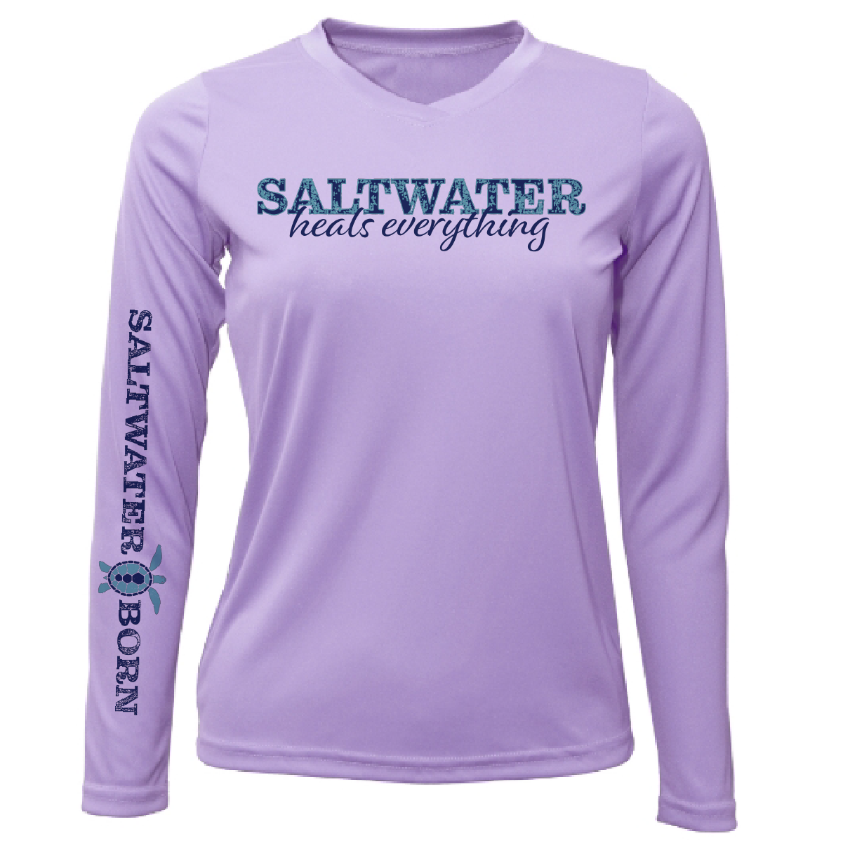 Saltwater Born Key West, FL "Saltwater Heals Everything" Long Sleeve UPF 50+ Dry-Fit Shirt