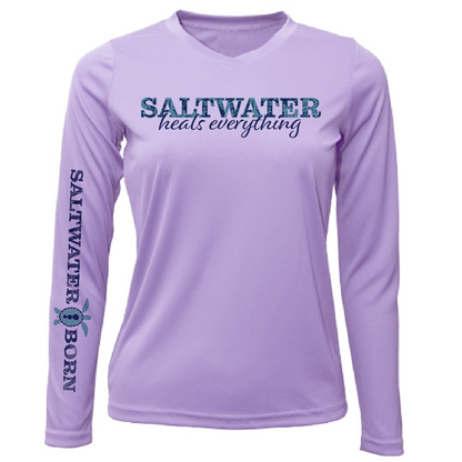 Saltwater Born Key West, FL "Saltwater Heals Everything" Long Sleeve UPF 50+ Dry-Fit Shirt