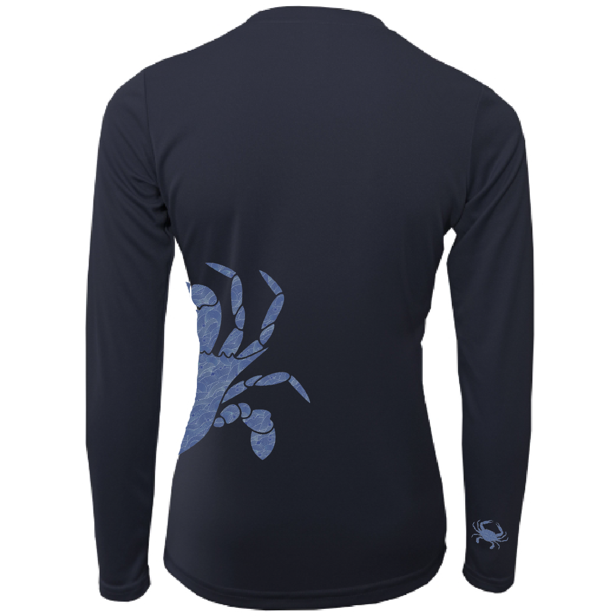 Saltwater Born Blue Crab Wrap Women's Long Sleeve UPF 50+ Dry-Fit Shirt