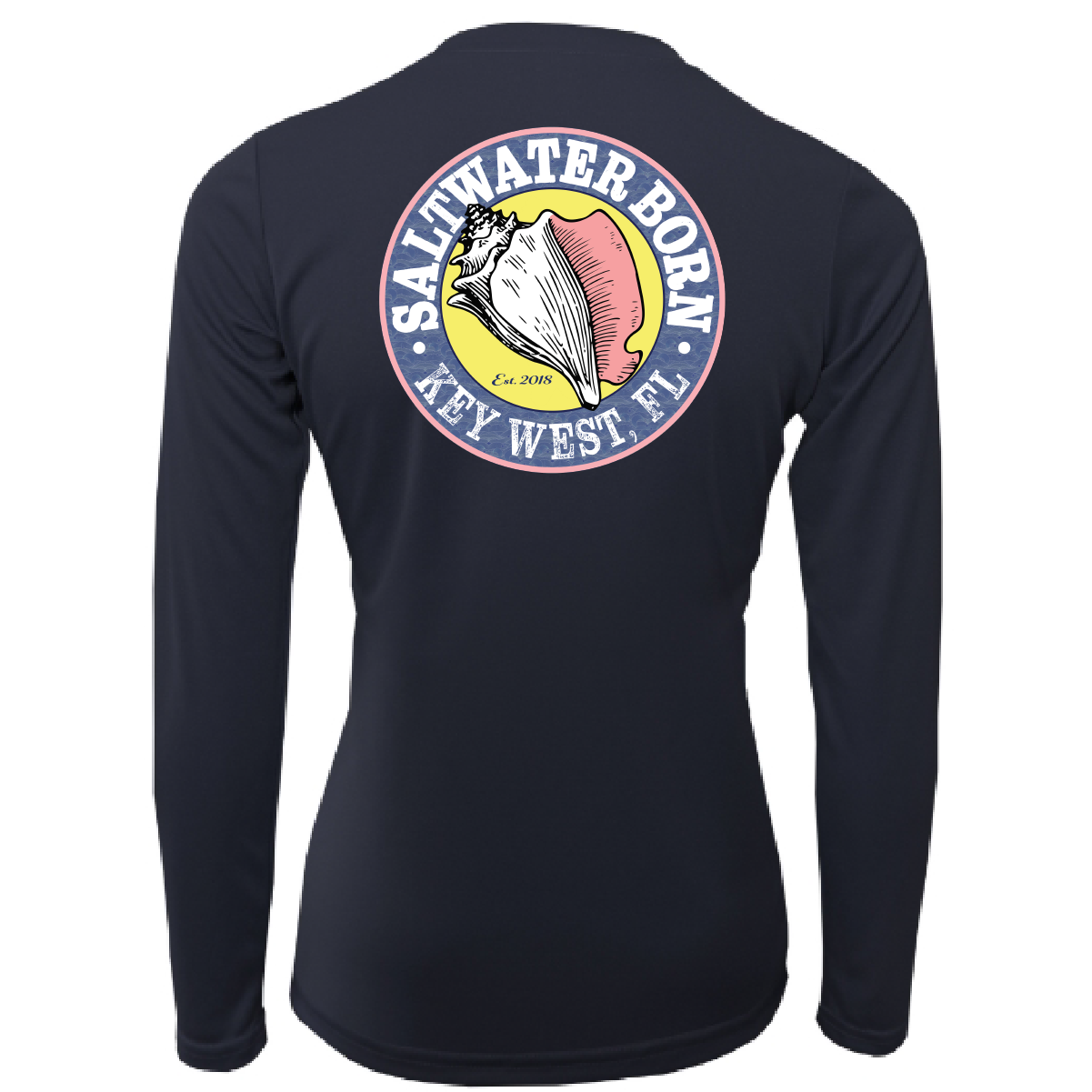 Saltwater Born Key West, FL "Saltwater Hair...Don't Care" Long Sleeve UPF 50+ Dry-Fit Shirt