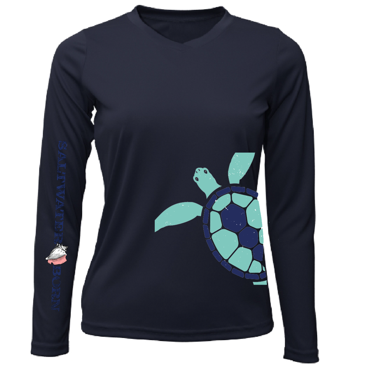 Saltwater Born Turtle Wrap Long Sleeve UPF 50+ Dry-Fit Shirt