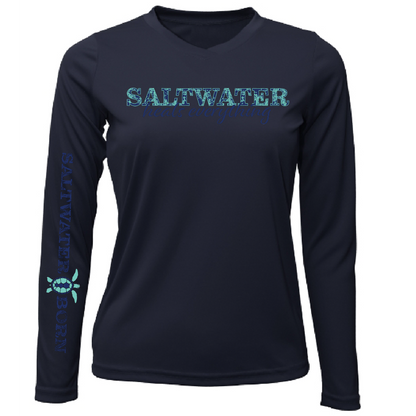 Saltwater Born Key West, FL "Saltwater Heals Everything" Long Sleeve UPF 50+ Dry-Fit Shirt