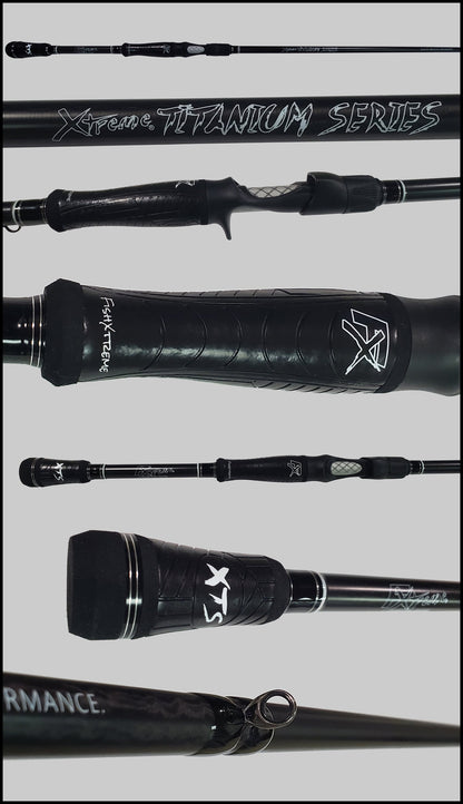 FX Custom Rods Titanium Series 7'2" Medium Xtra Fast Casting Rod