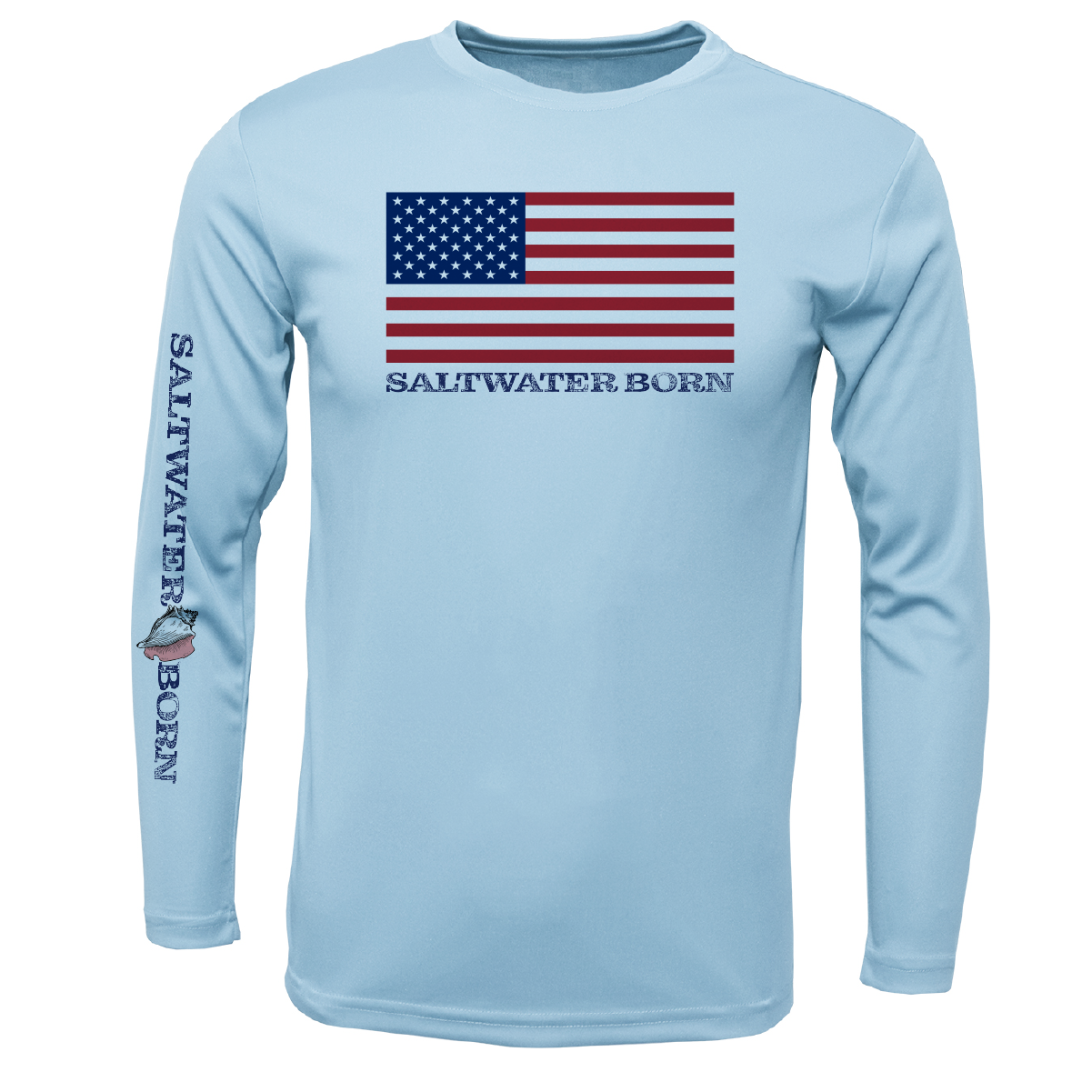Saltwater Born Key West, FL USA Born Boy's Long-Sleeve UPF 50+ Dry-Fit Shirt