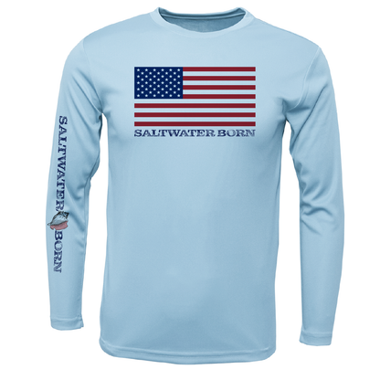 Saltwater Born Key West, FL USA Born Boy's Long-Sleeve UPF 50+ Dry-Fit Shirt