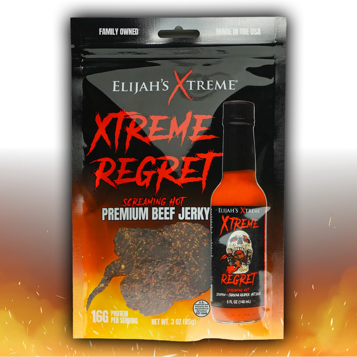 Elijah's Xtreme Regret Spicy Beef Jerky