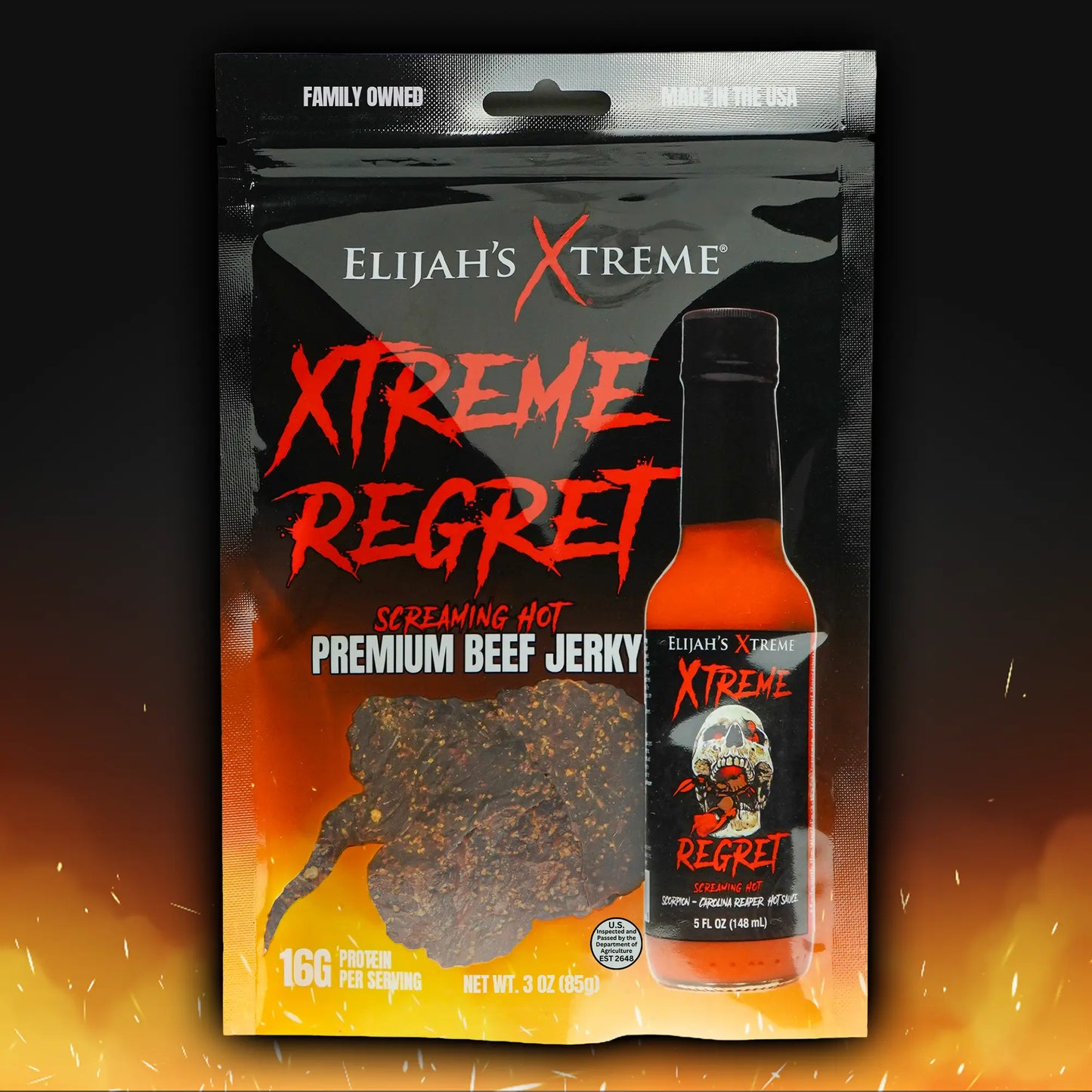 Elijah's Xtreme Regret Spicy Beef Jerky