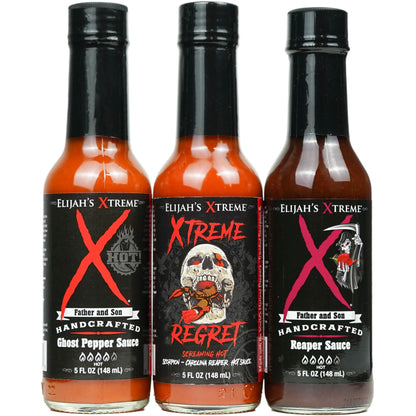 Elijah's Xtreme World's Hottest Xtreme Trio Hot Sauce Variety Pack