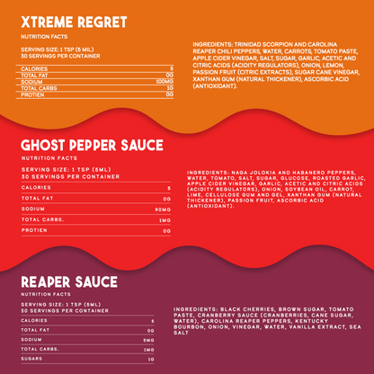 Elijah's Xtreme World's Hottest Xtreme Trio Hot Sauce Variety Pack