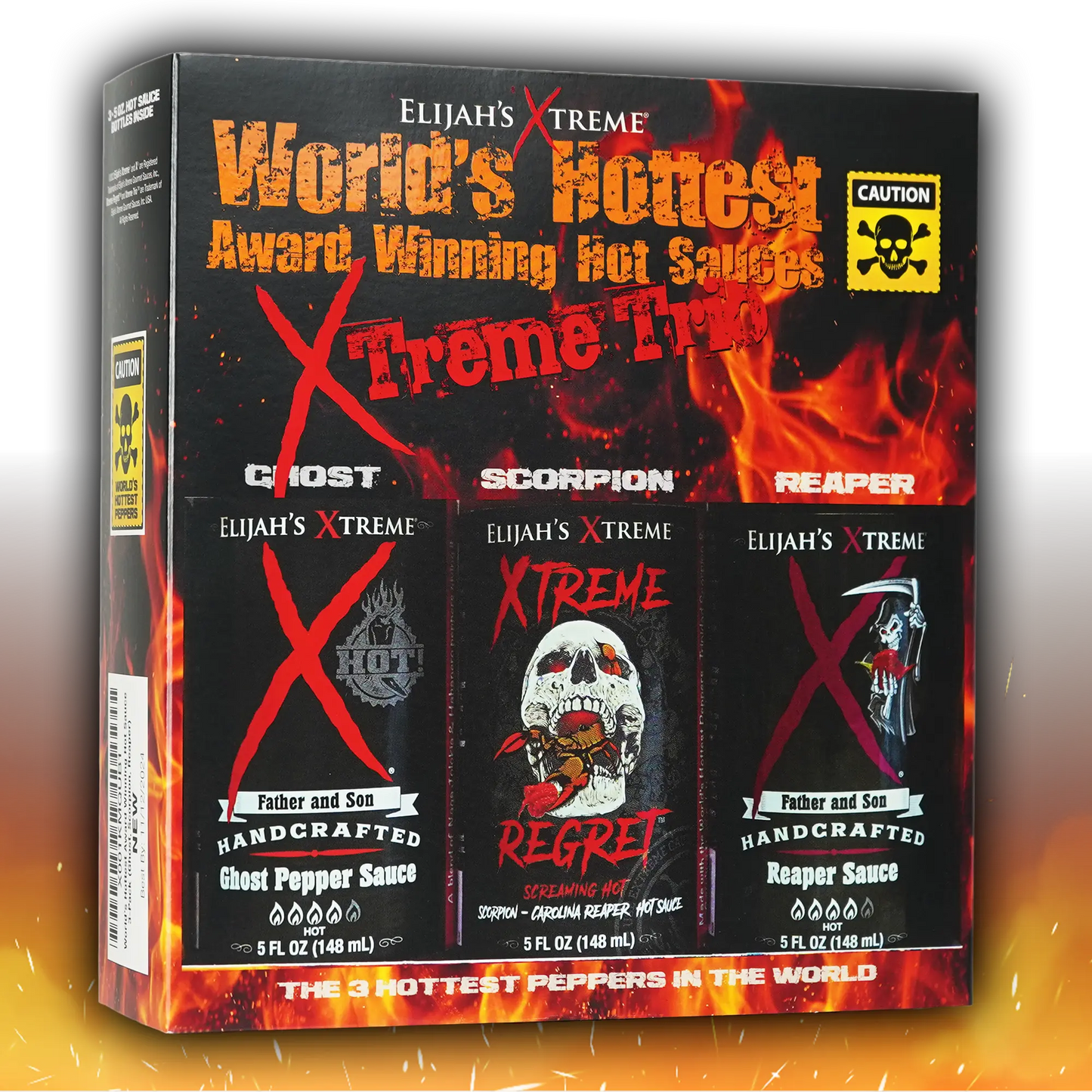 Elijah's Xtreme World's Hottest Xtreme Trio Hot Sauce Variety Pack