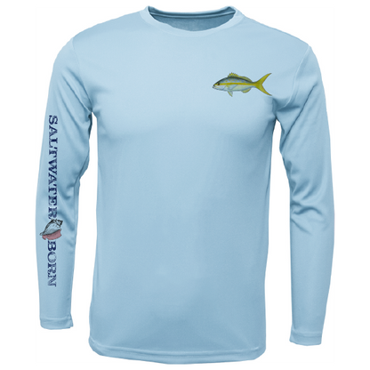 SK Yellowtail on Chest Long Sleeve UPF 50+ Dry-Fit Shirt