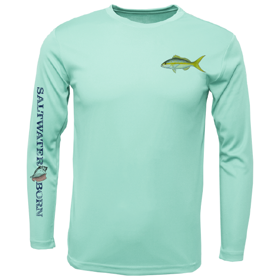 Yellowtail on Chest Long Sleeve UPF 50+ Dry-Fit Shirt