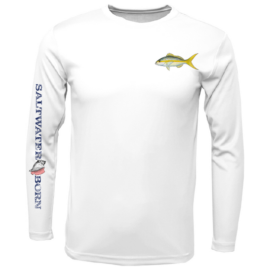 SK Yellowtail on Chest Long Sleeve UPF 50+ Dry-Fit Shirt