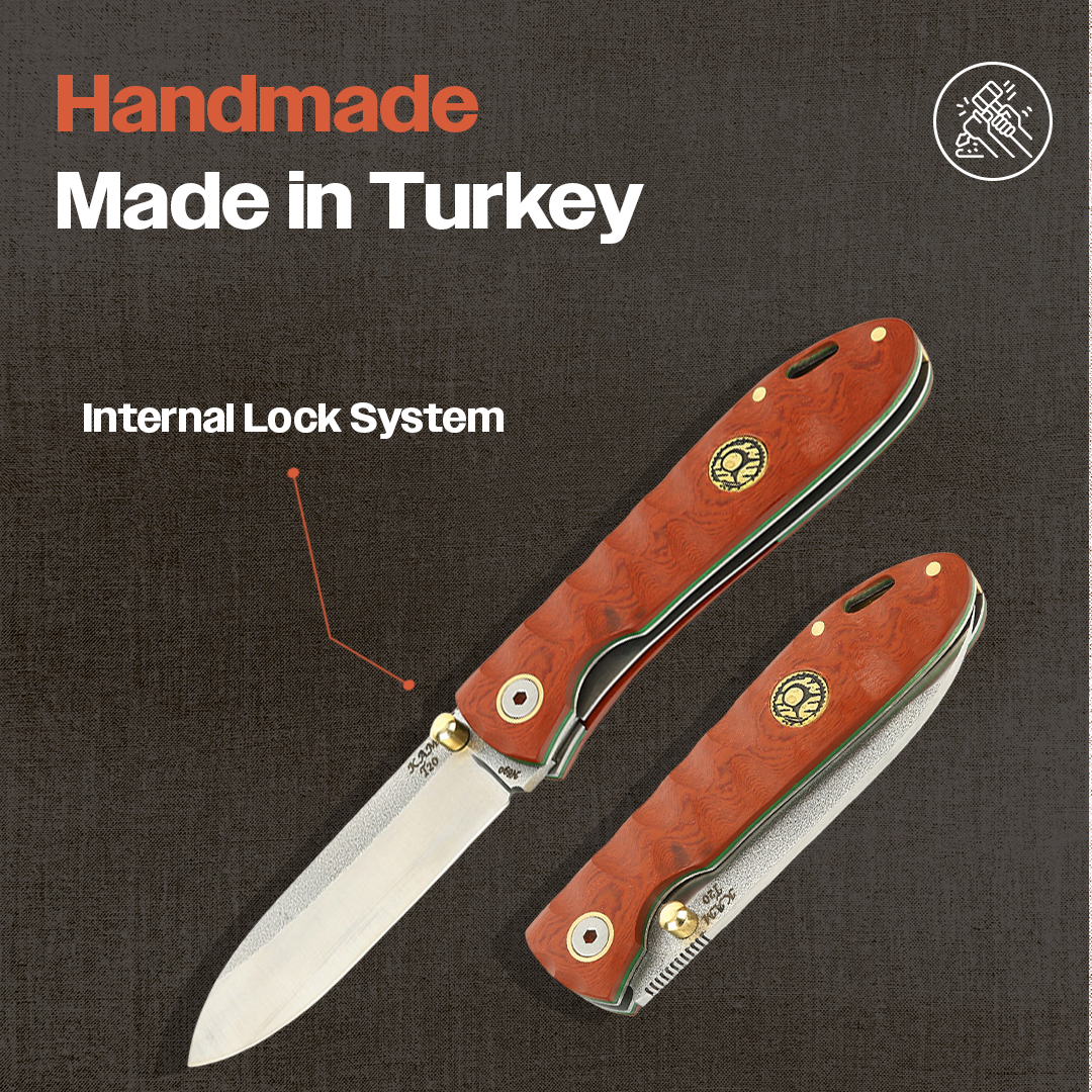 Kam Knife - T20 - Red Inlay Handle - Pocket Knife