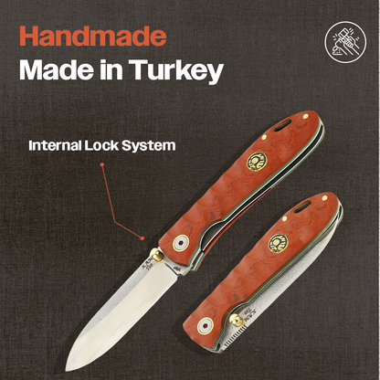 Kam Knife - T20 - Red Inlay Handle - Pocket Knife