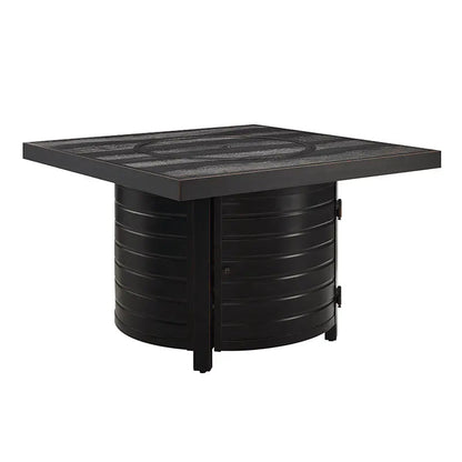 Balkene Home Yorke 40" Square Aluminum Convertible Gas Fire Pit Table