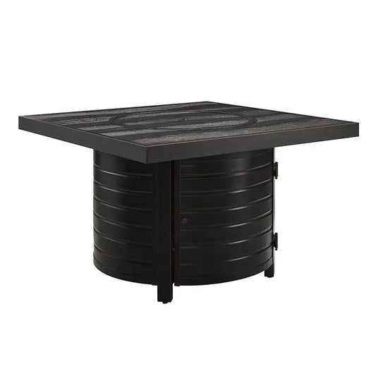 Balkene Home Yorke 40" Square Aluminum Convertible Gas Fire Pit Table