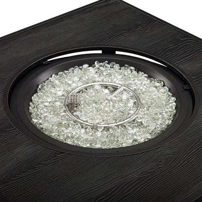 Balkene Home Yorke 40" Square Aluminum Convertible Gas Fire Pit Table