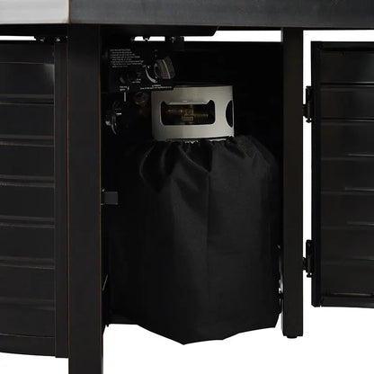 Balkene Home Yorke 40" Square Aluminum Convertible Gas Fire Pit Table