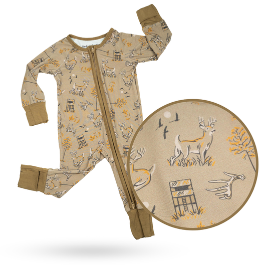 Bow Crew Apparel "Antler Club" Baby Zippy