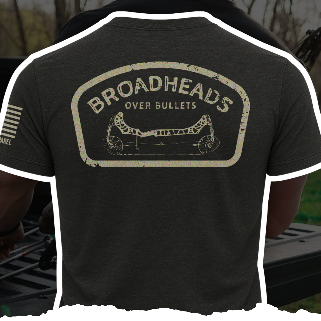 Bow Crew Apparel "Broadheads Over Bullets" Tee - Black