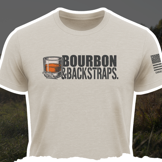 Bow Bow Crew Apparel Crew Apparel "Bourbon & Backstraps" Tee - Sand