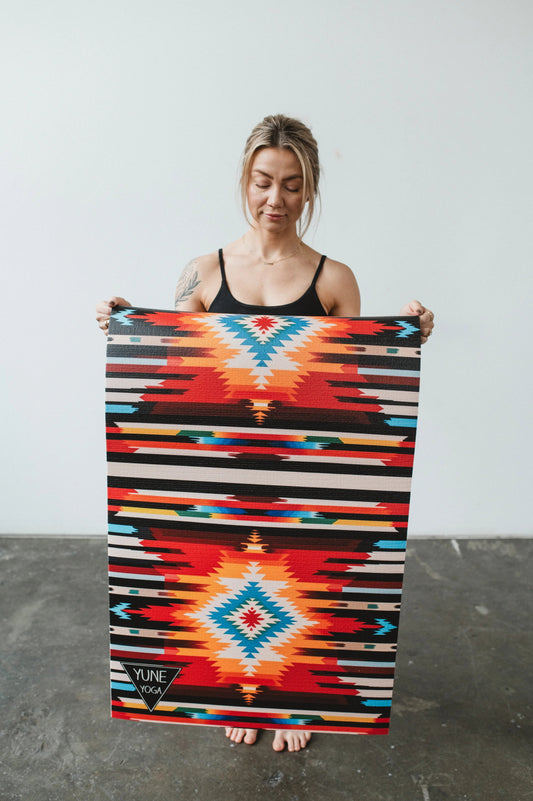 Yune Yoga Mat Pendleton Eagle Rock Tan