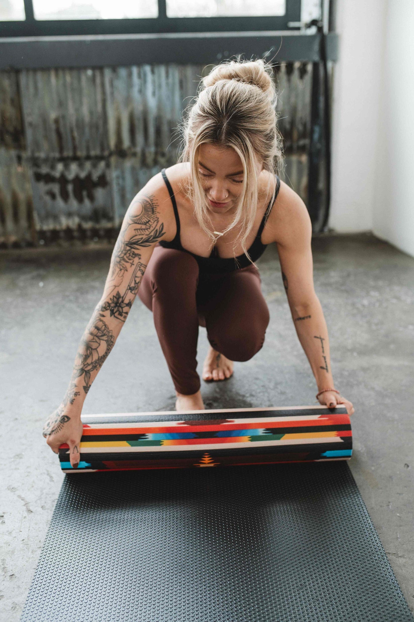 Yune Yoga Mat Pendleton Eagle Rock Tan